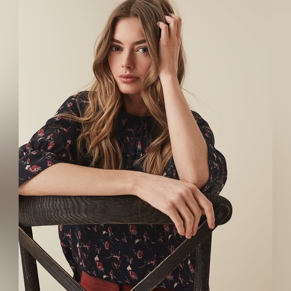 REISS Ella floral blouse - Picture 4 of 16